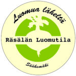 logo, Räsälän Luomutila, ympyrässä juures